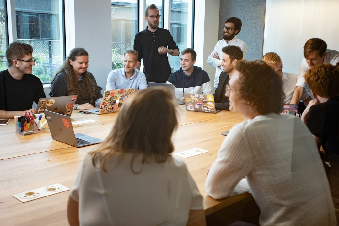 diverse group discussing